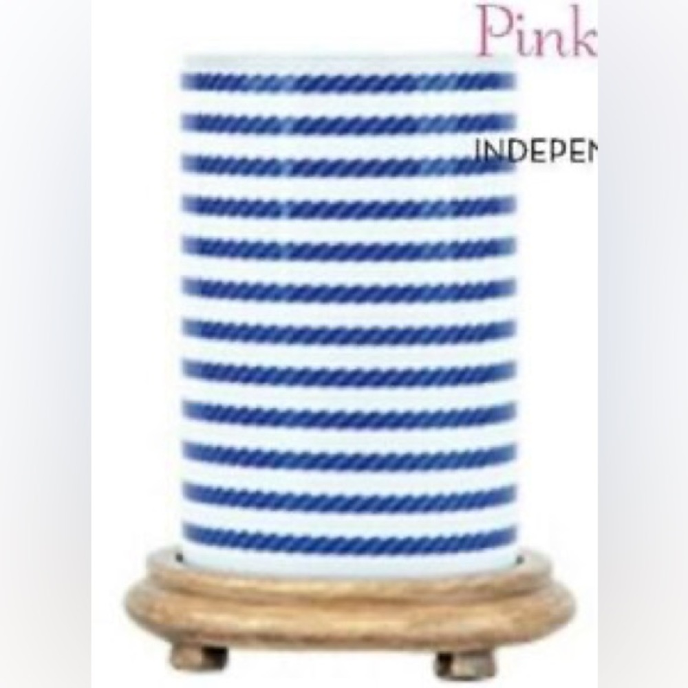 Pink Zebra Simmering light with wood grain or white base